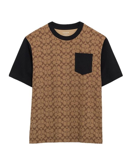 COACH Brown Short-Sleeved T-Shirt for men