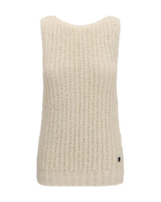 Balmain Natural Vest With Logo Detail