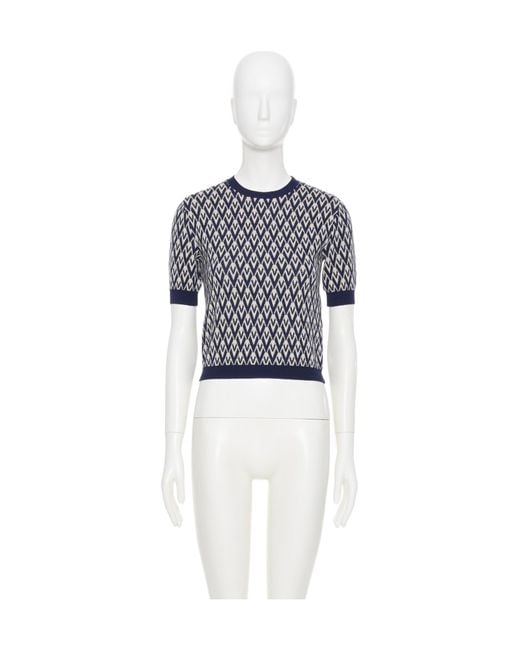 Valentino Multicolor Toute La V Jacquard Crewneck Jumper