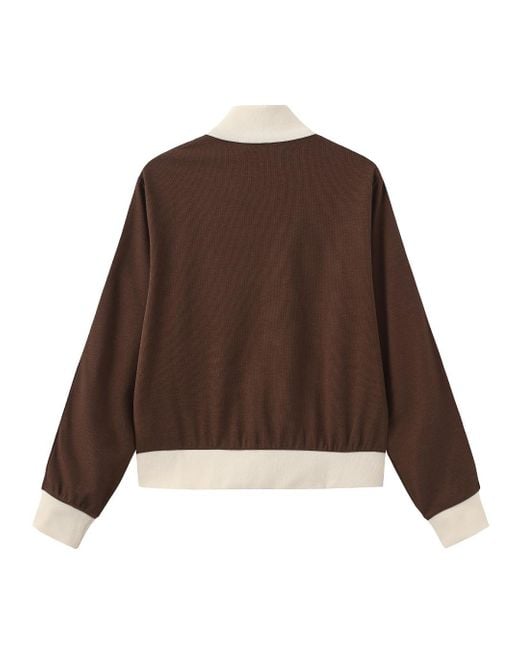 Marissa Chiara Brown Long-Sleeved Zip-Up Jacket
