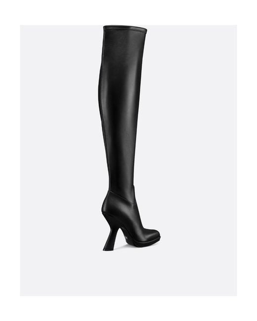Dior Black D-Fiction Heeled Thigh Boot
