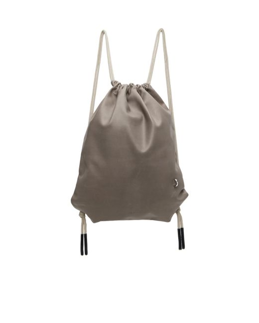 Rick Owens Brown Drawstring Backpack for men