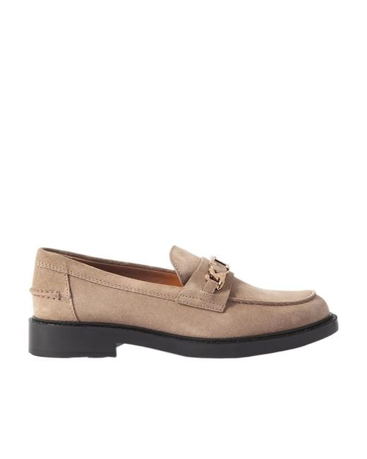 Tod's Brown Label Love Shoes With Emblem And Emblem