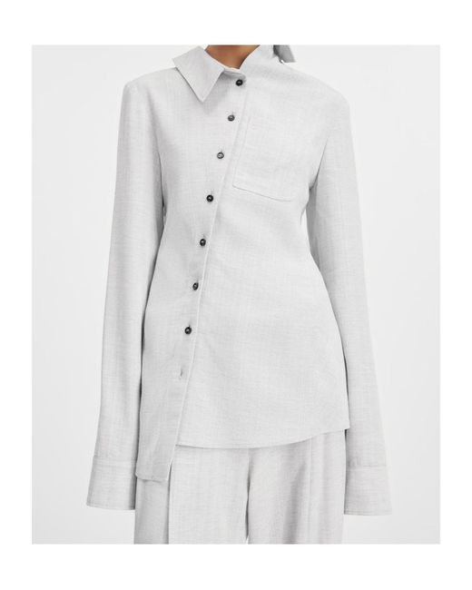 Jacquemus White La Chemise Pablo Asymmetric Shirt