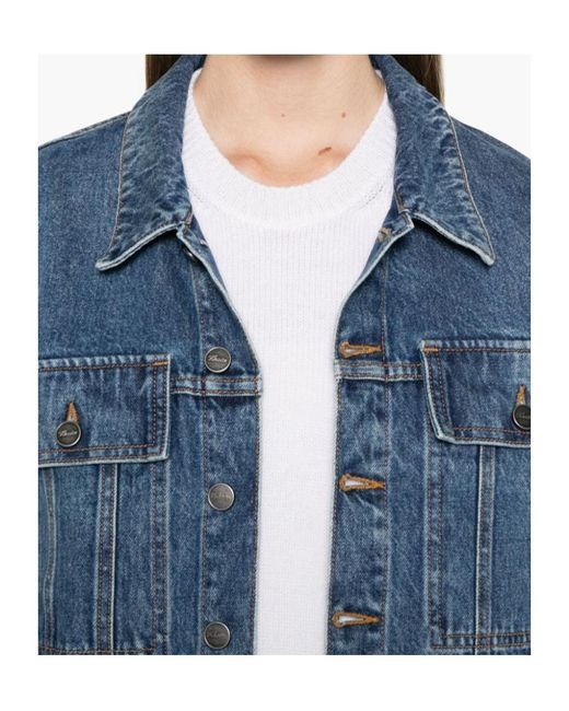 Khaite Blue Saunder Buttoned Denim Jacket