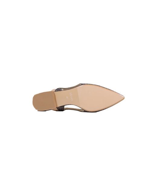 Liu Jo Brown Pointed-Toe Flat Sandals