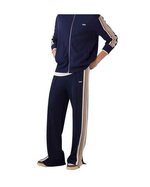 Autry Blue Striped Wide-Leg Pants for men