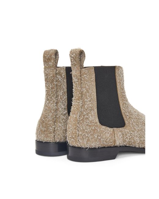 Loewe Gray Brushed Campo Chelsea Boots