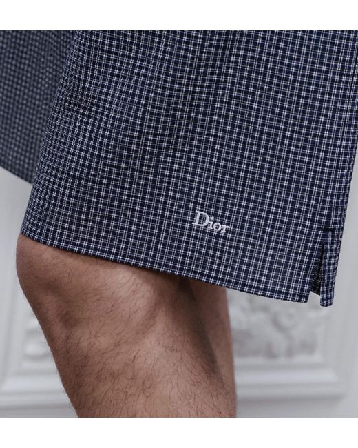 Dior Blue Iviera Shorts for men