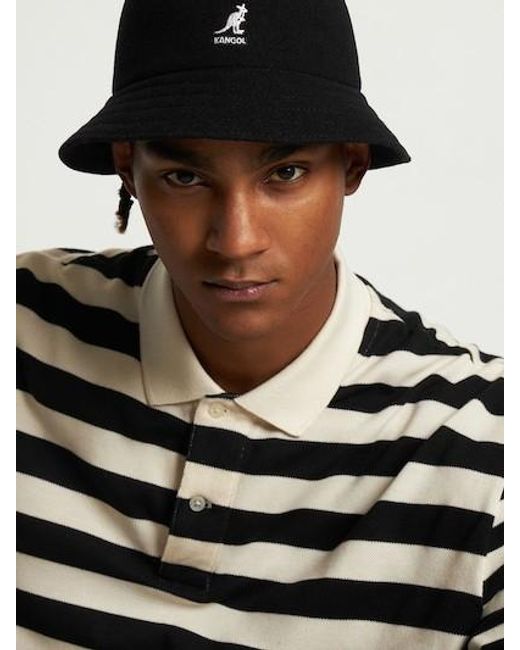 Kangol Black Logo Hat for men