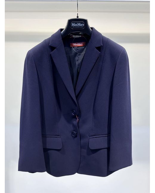 Max Mara Blue Long Sleeve Blazer