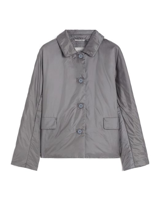 Max Mara Gray The Cube Greens Button-Up Padded Jacket