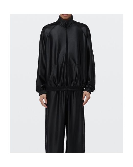 Alexander Wang Black Emboss Logo Panel Track Jacket for men