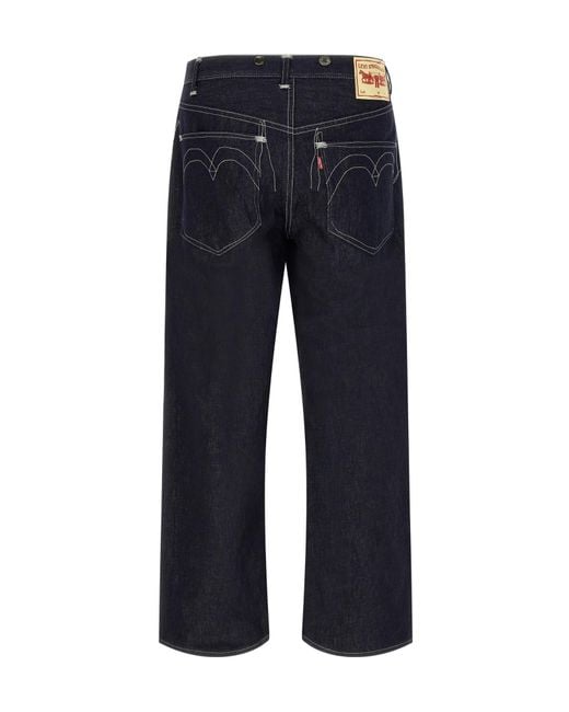 Junya Watanabe Blue X Levis Contrast-Stitch Straight-Leg Jeans for men