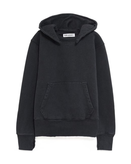 Our Legacy Black Relic Pullover Hoodie for men
