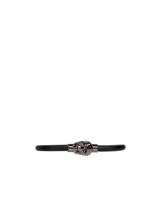 McQueen White Skull Pendant Bracelet for men