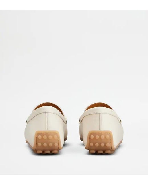 Tod's White City Gommino Loafers