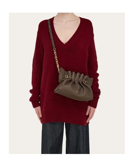 Ferragamo Brown Ferragamo Soft-Bag (S)