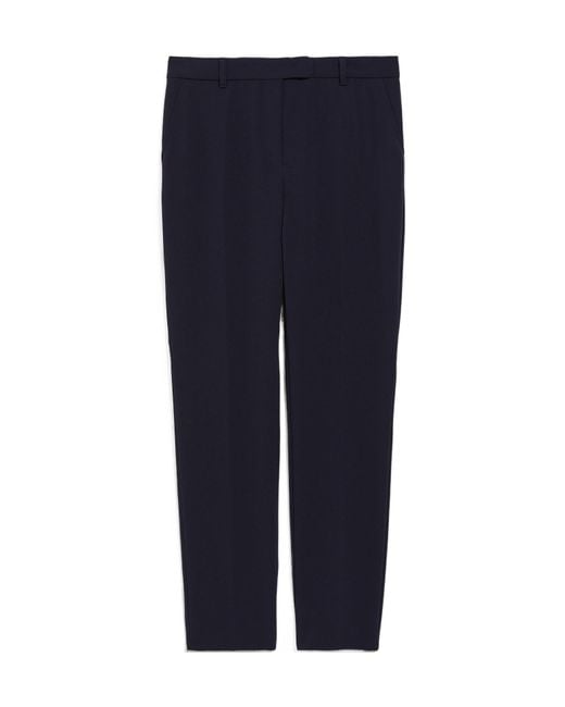 Max Mara Blue Studio High Waist Straight Leg Pants