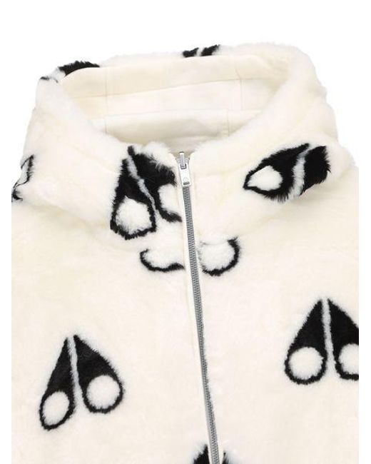 Moose Knuckles White Borden Bunny Reversible Hooded Jacket for men