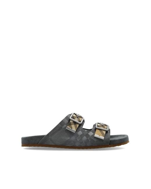 Burberry White Urchin' Slides for men