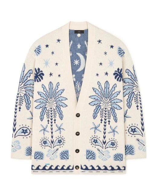 Alanui Blue Echoes Of The Island Cardigan for men