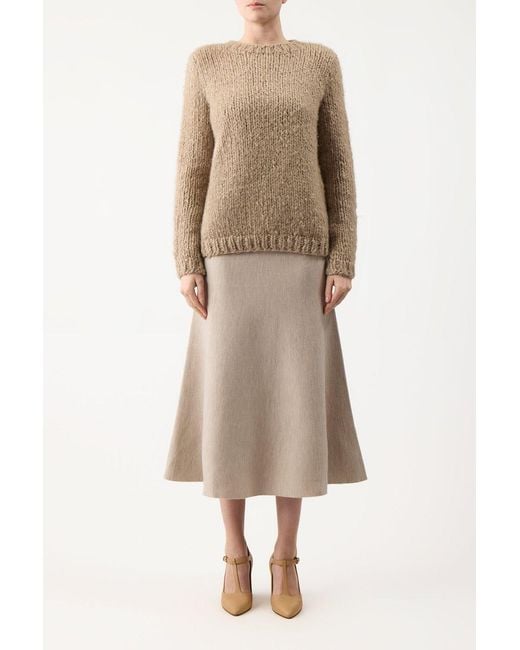 Gabriela Hearst Natural Elastic Waist Skirt