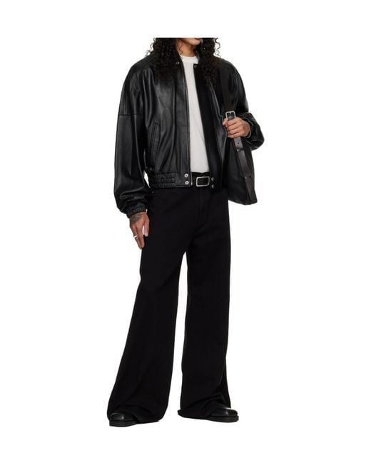 Lu'u Dan Black Belt Loop Jeans for men