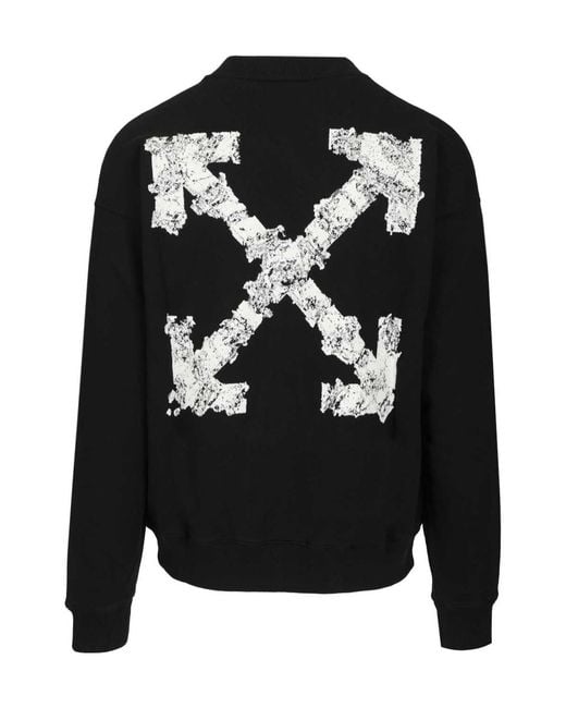 Off-White c/o Virgil Abloh Black Heraldic Arrow Skate Crewneck Sweatshirt for men