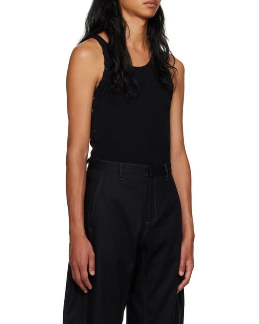 Dion Lee Black Bichrome Cutout-Detail Tank Top for men