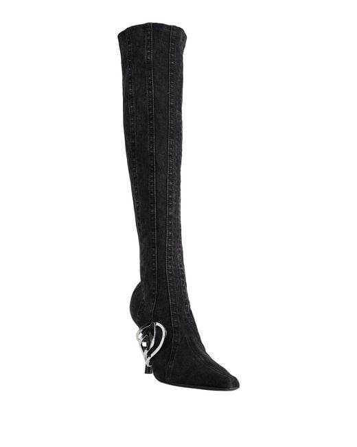 DIESEL Black Denim Boots