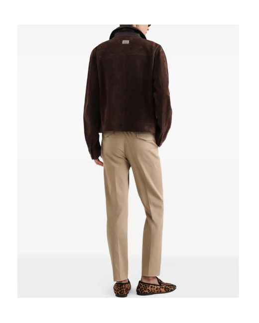 Dolce & Gabbana Natural Buttoned Trousers for men