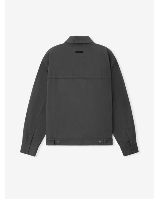 Fear Of God Gray Cotton Twill Work Jacket for men