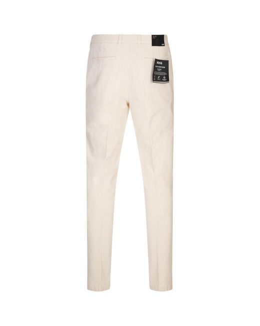Boss Natural Boss Slim-Fit Stretch Twill Trousers for men