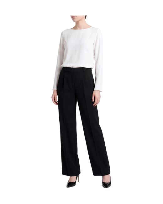 Dolce & Gabbana Black Minimal Straightleg Tailored Trousers