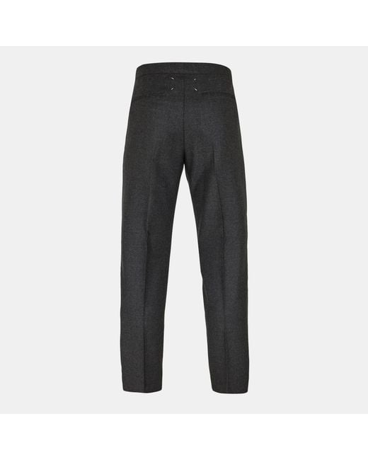 Maison Margiela Black Straight-Leg Casual Trousers for men