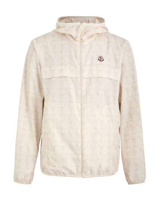 Moncler White Ifaty Printed Shell Jacket for men