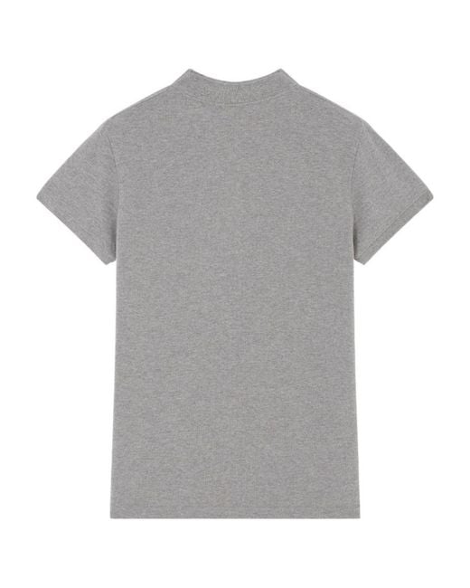Maison Kitsuné Gray Fox-Head Patch Cotton Polo Shirt
