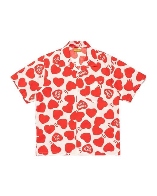 Human Made Red Heart Vacation Shirt for men