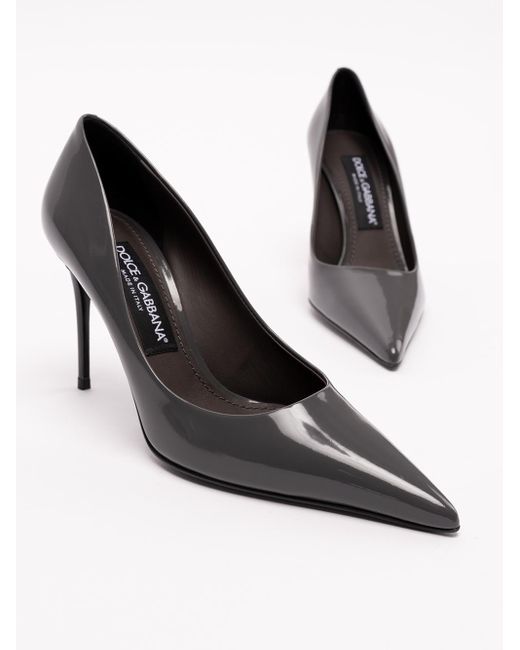 Dolce & Gabbana White Pointed Toe Polished Pumps