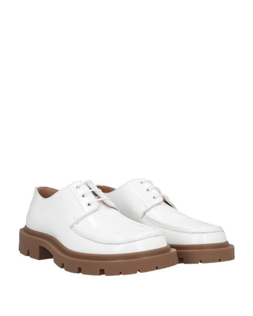Maison Margiela White Square Toe Laced Shoes