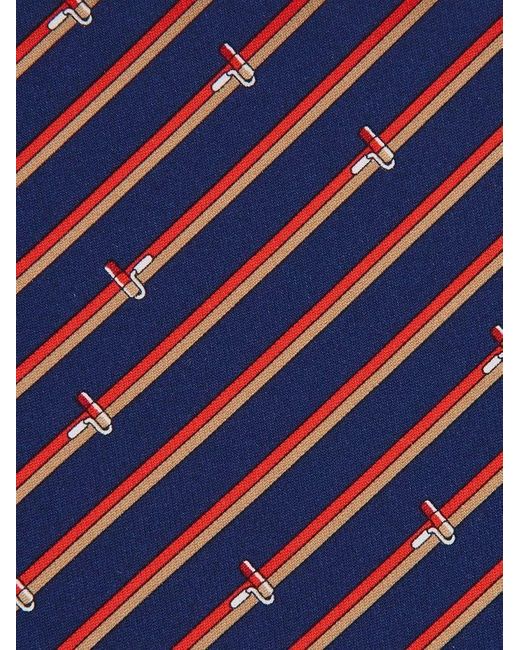 Ferragamo Purple Striped Tie for men
