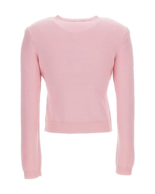 Self-Portrait Pink Flower Knit Jumper