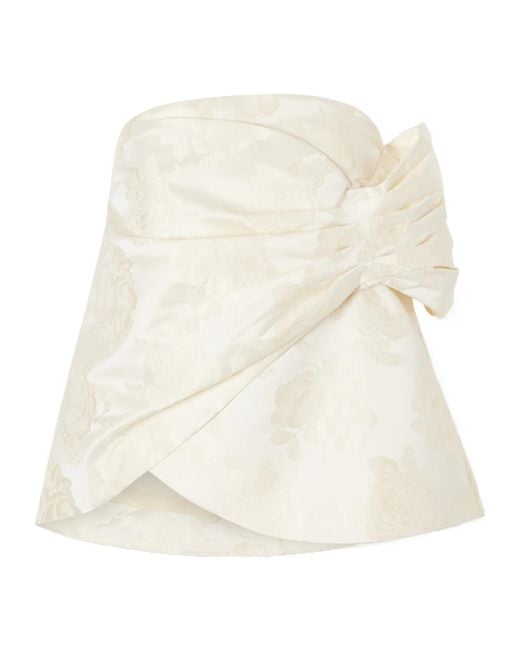 Simone Rocha Natural Gathered Flower Top