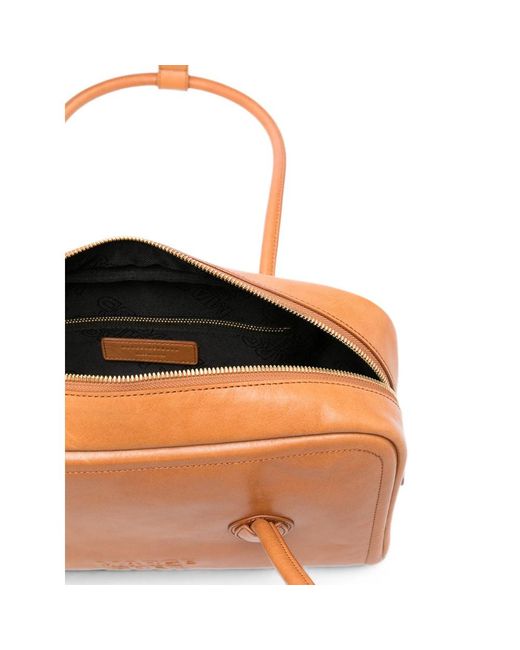 MARGE SHERWOOD Brown Soft Boston Small Shoulder Bag