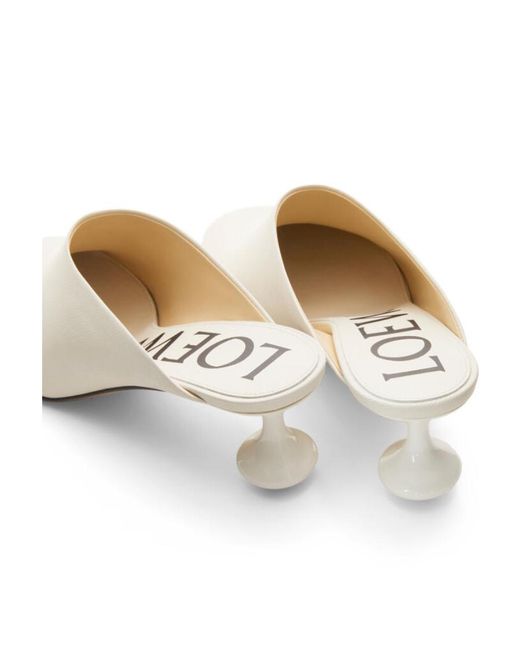 Loewe White Toy Slip-On Mules