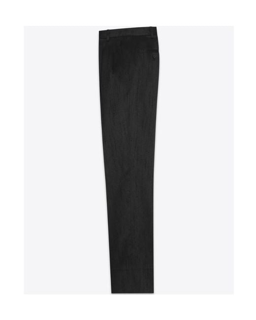 Saint Laurent Black Mid-Waisted Straight Leg Pants for men