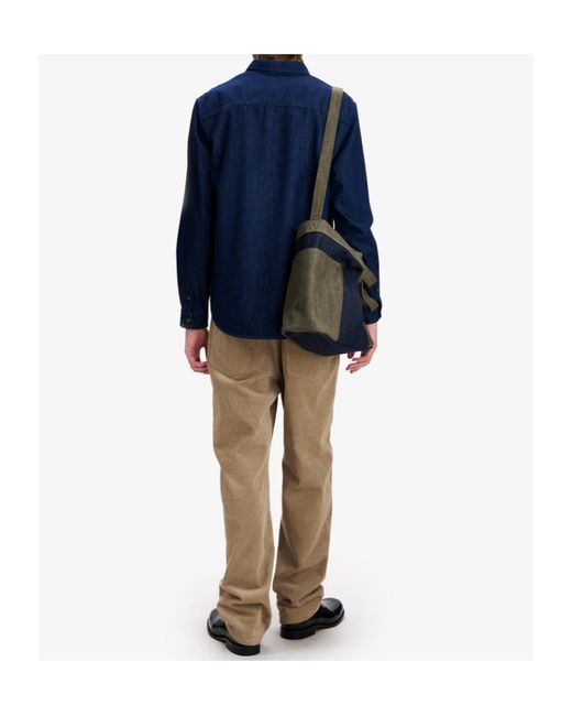 A.P.C. Blue Lightweight Denim Shirt for men