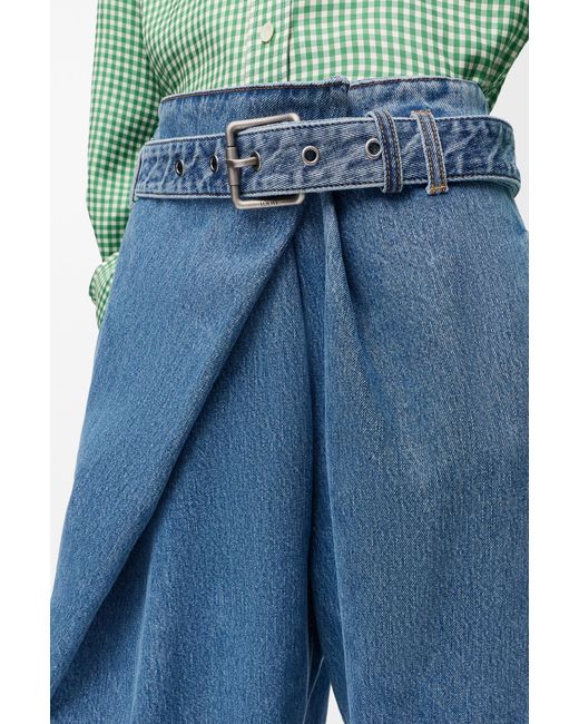 Loewe Blue Draped Jeans