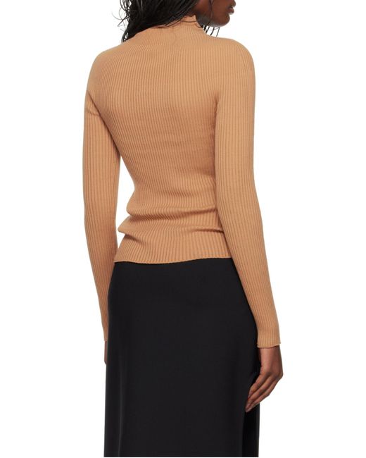 Courreges Natural Courrèges Logo Embroidered Long-Sleeved Jumper